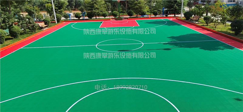 渭南市西禹高速公路富平收费站篮球场悬浮地板案例