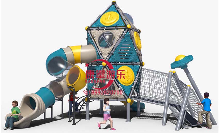 树屋造型儿童塑料滑梯