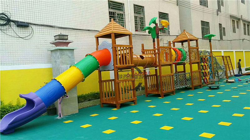 幼儿园户外实木攀爬滑梯拓展组合玩具定制