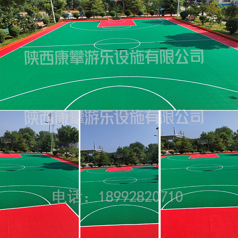 渭南市富平县学校篮球场悬浮地板案例