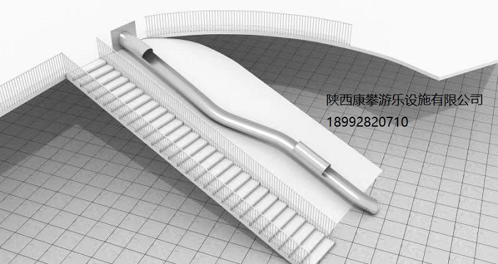 S型不锈钢滑梯效果图