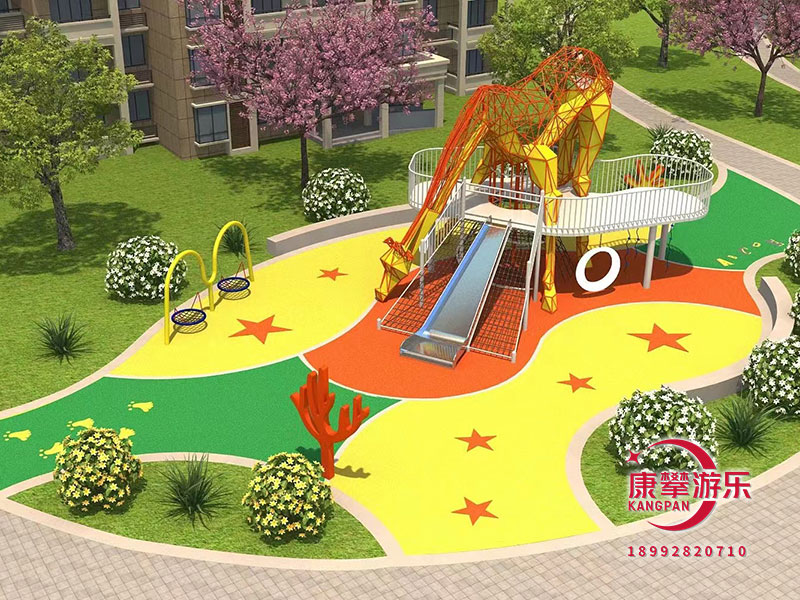 小区游乐设备不锈钢滑梯定制