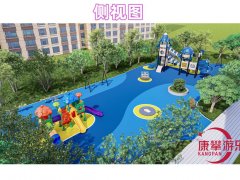 宝鸡某部队家属院大型组合滑梯儿童游乐设施案例