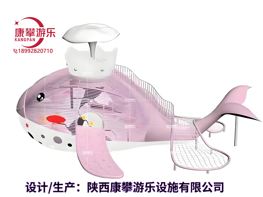 小区海豚造型滑梯设施案例