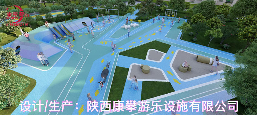 西安灞桥区小区儿童游乐设施效果图