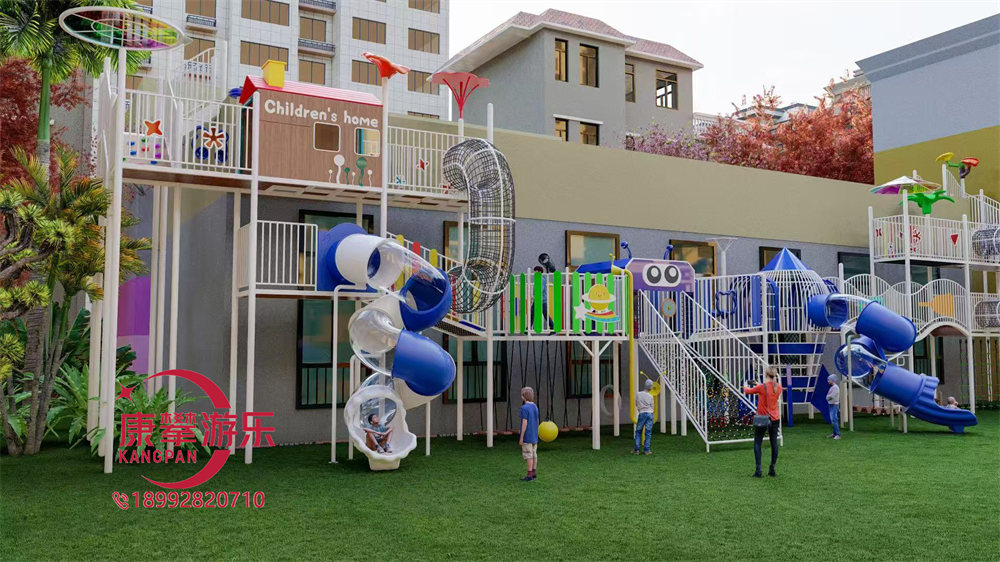 幼儿园户外机器人造型儿童廊架游乐设施定制