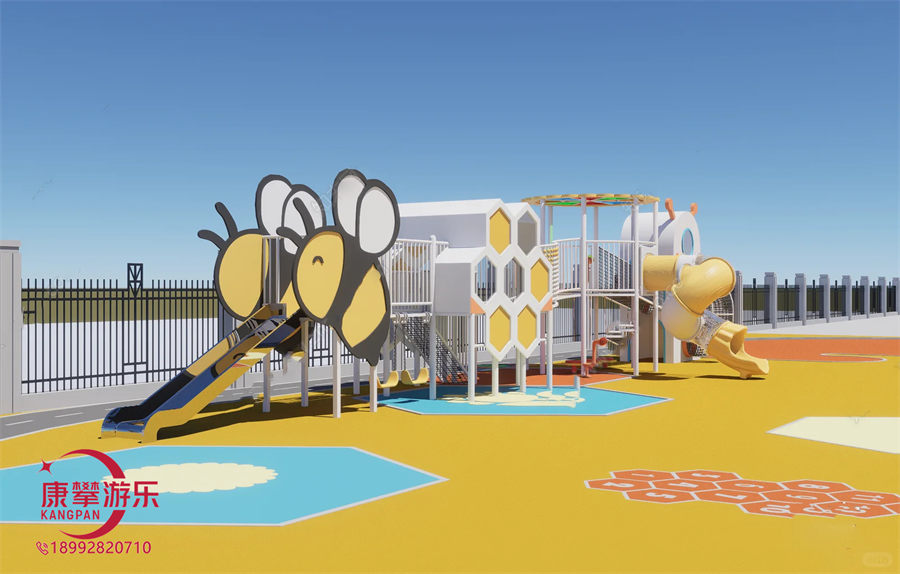 幼儿园户外蜂蜜造型滑梯