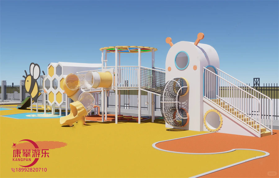 幼儿园户外蜂蜜造型滑梯