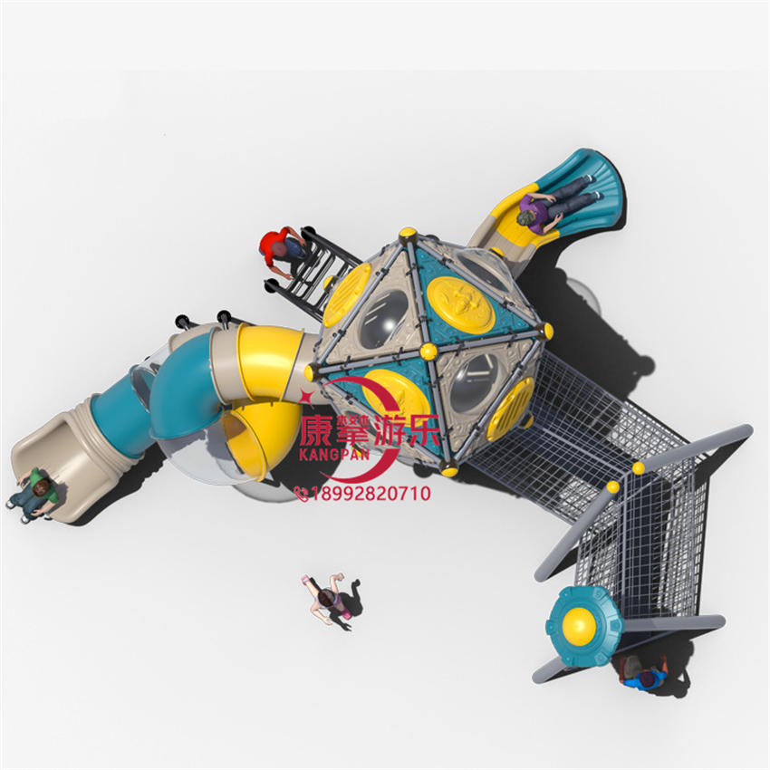 树屋造型塑料滑梯