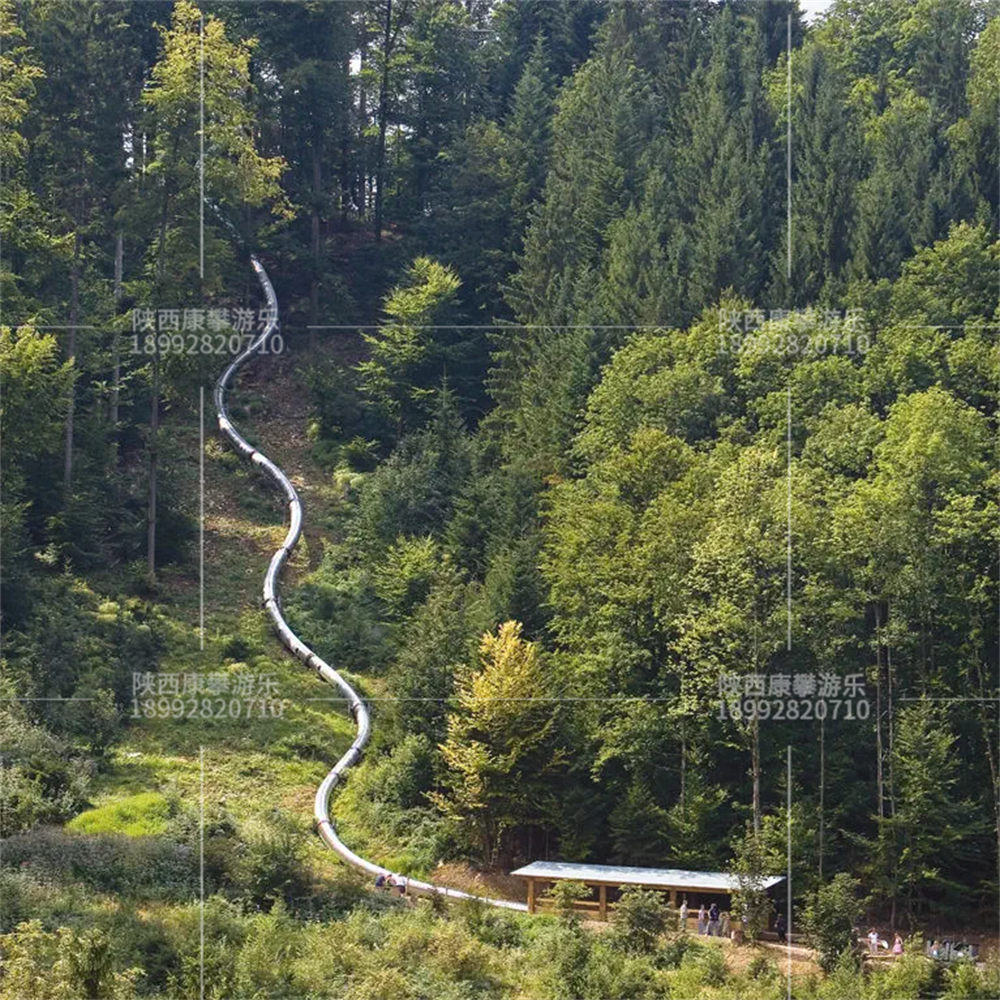 公园景区超长山坡滑梯不