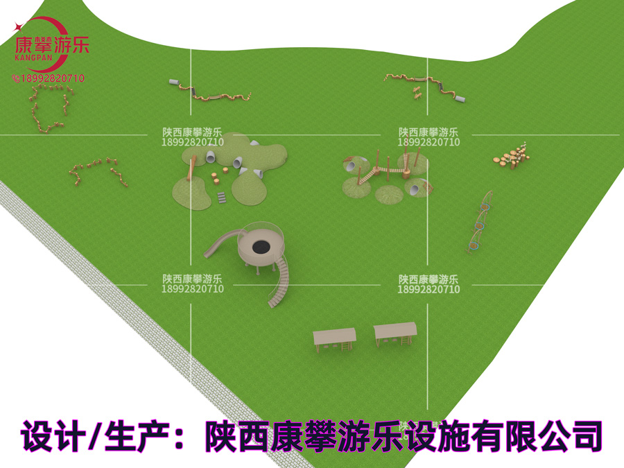 咸阳彬县罗店村农场儿童乐园效果图